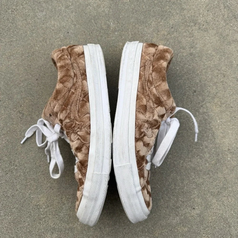 Converse Golf Le Fleur One Star Ox Velvet Sneaker Shoes Brown Suede Sz‎ M9/W11